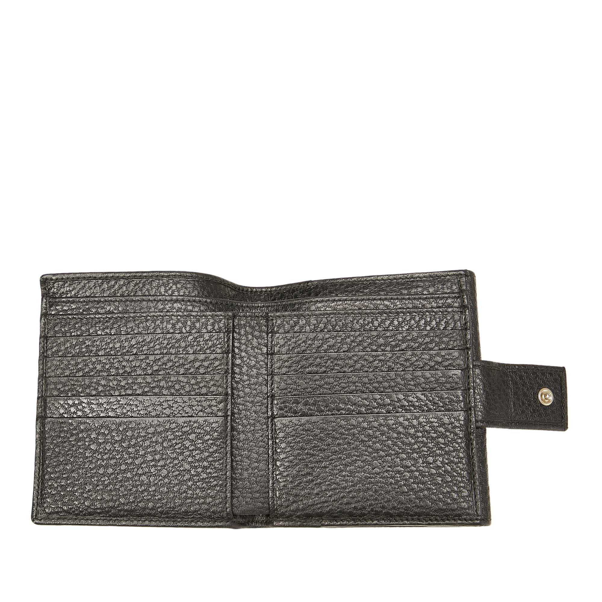 

Gucci Black Calf Leather Hasler Small Wallet