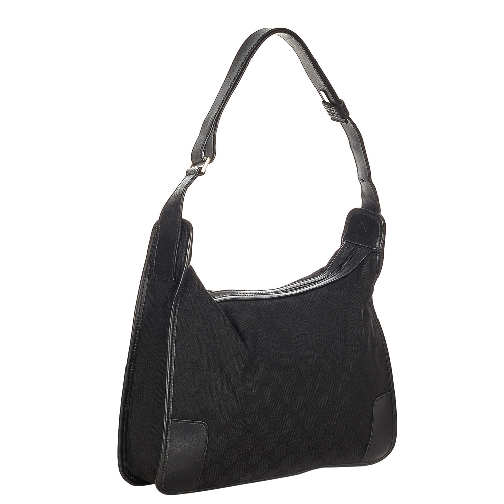 

Gucci Black GG Canvas Fabric Shoulder Bag
