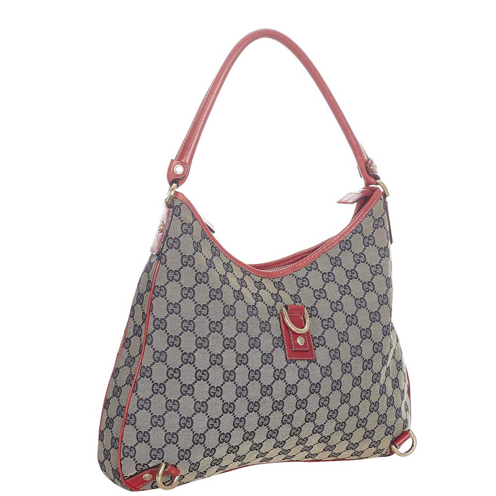 

Gucci Grey Canvas Leather Fabric Abbey Shoulder Bag