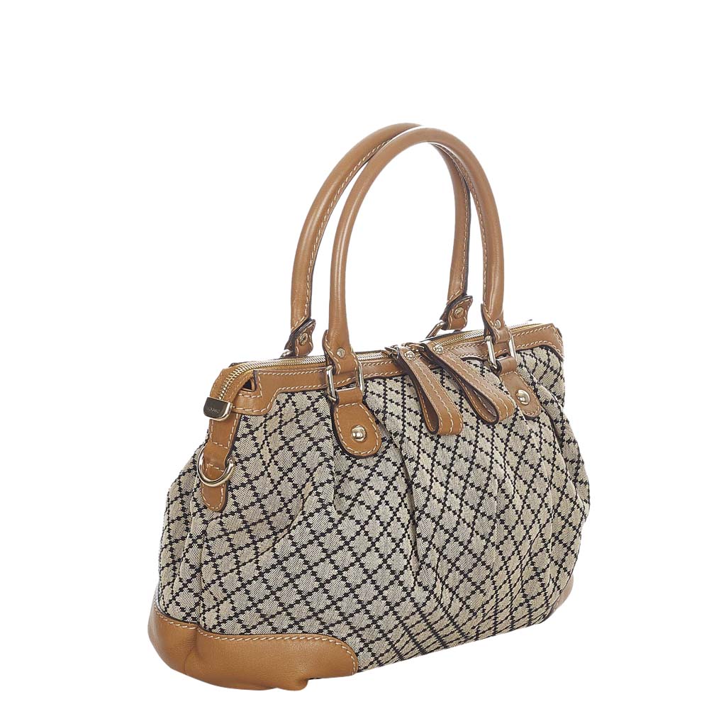 

Gucci Brown/Beige Canvas Leather Sukey Shoulder Bag