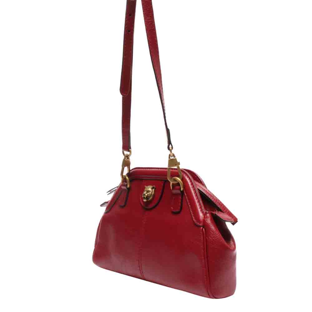 

Gucci Red Leather Rebelle Shoulder Bag