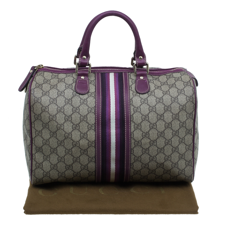 Gucci Purple Guccissima Leather Medium Joy Boston Bag Gucci