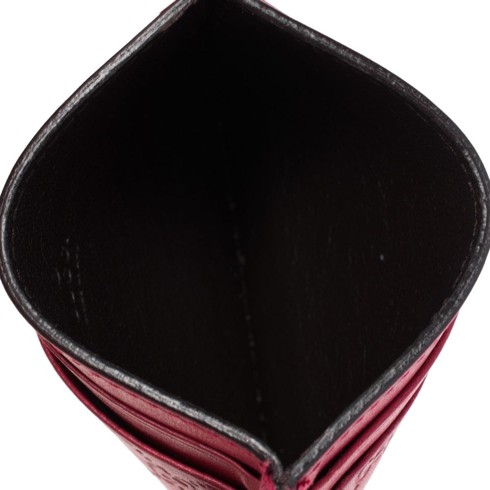 

Gucci Red Guccissima Leather Card Holder