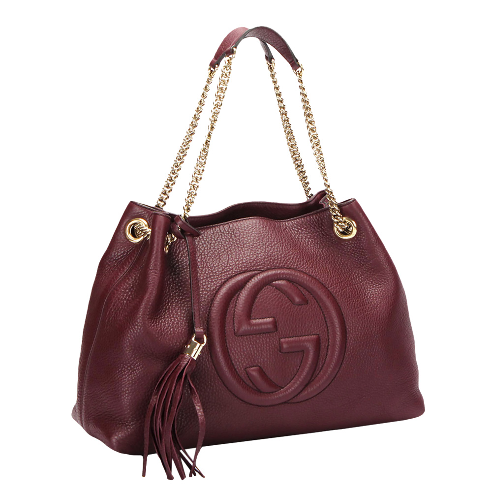 

Gucci Red Calf Leather Soho Chain Shoulder Bag