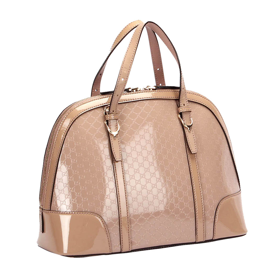 

Gucci Beige Patent Leather Nice Satchel Bag