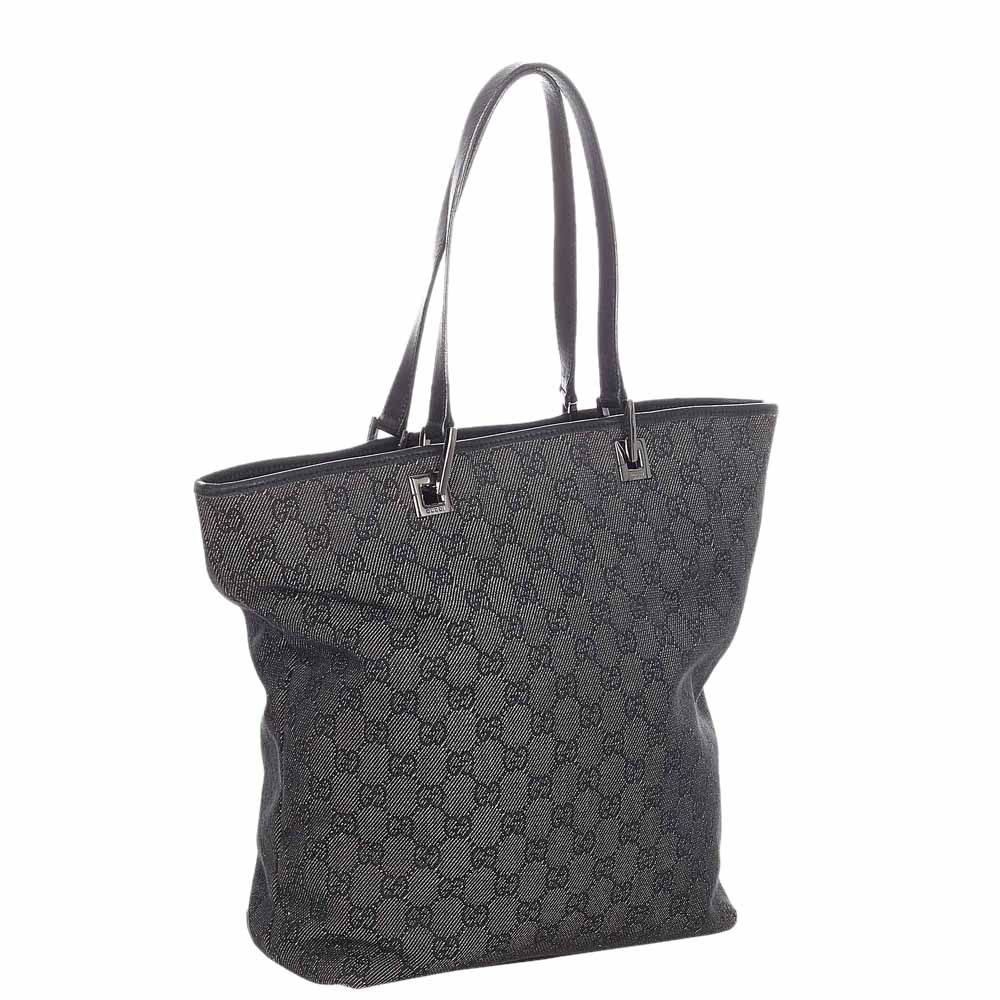 

Gucci Black GG Canvas Tote Bag