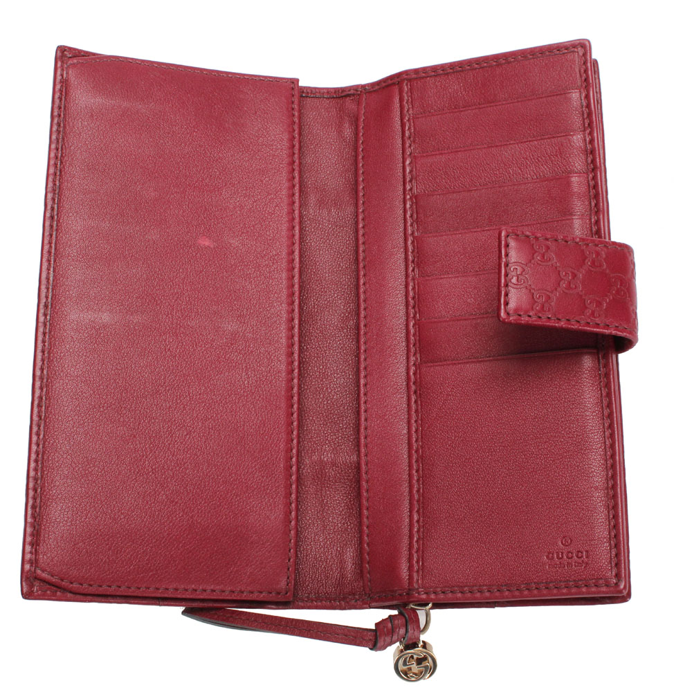 

Gucci Red Calf Leather Guccissima Wallet