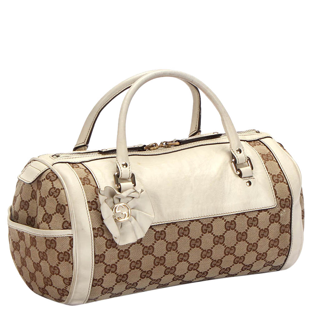 

Gucci Brown Canvas Trophy Tote Bag