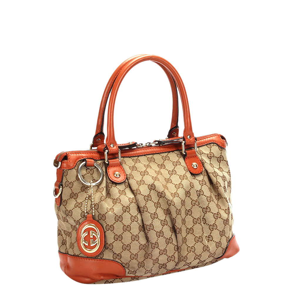 

Gucci Brown Canvas Sukey Tote Bag, Beige