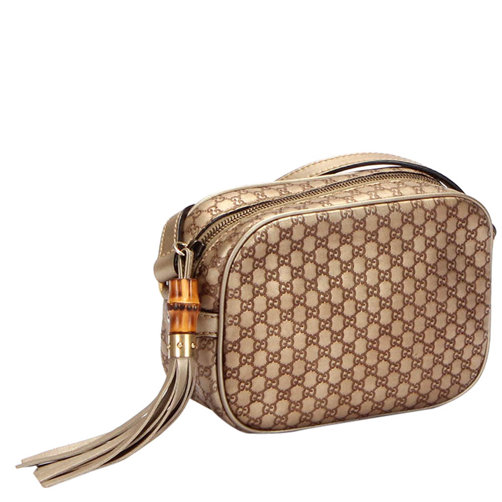 

Gucci Brown Leather Bamboo Shoulder Bag