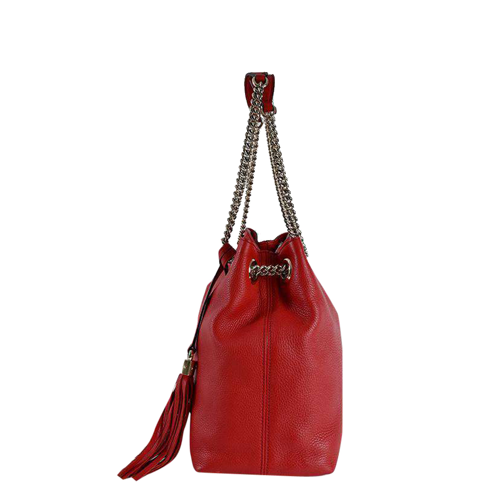 

Gucci Red Leather  Soho Shoulder Bag