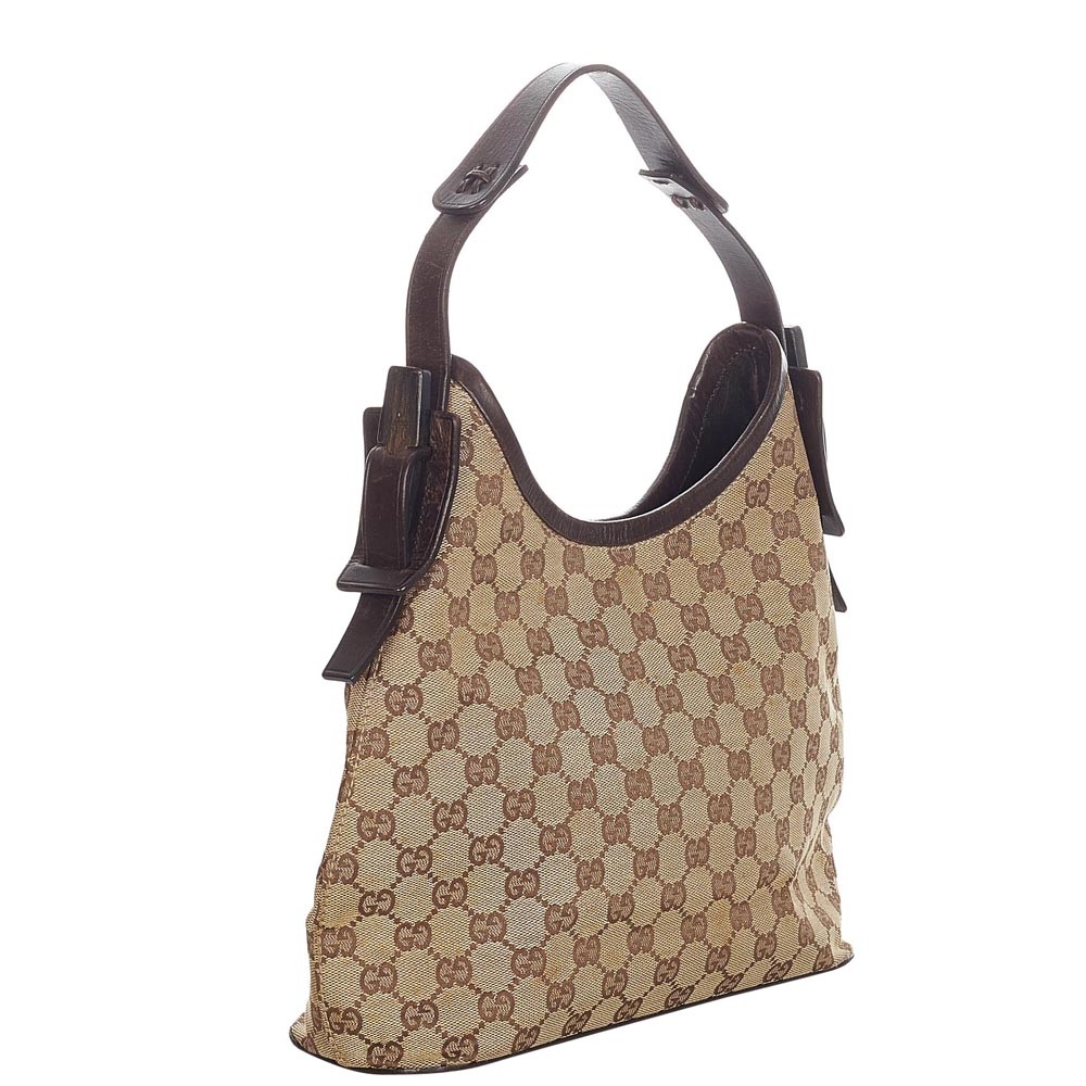 

Gucci Brown/Beige GG Canvas Leather Shoulder Bag