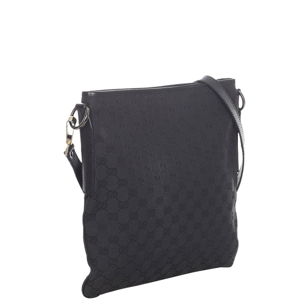 

Gucci Black Canvas Fabric Messenger Bag