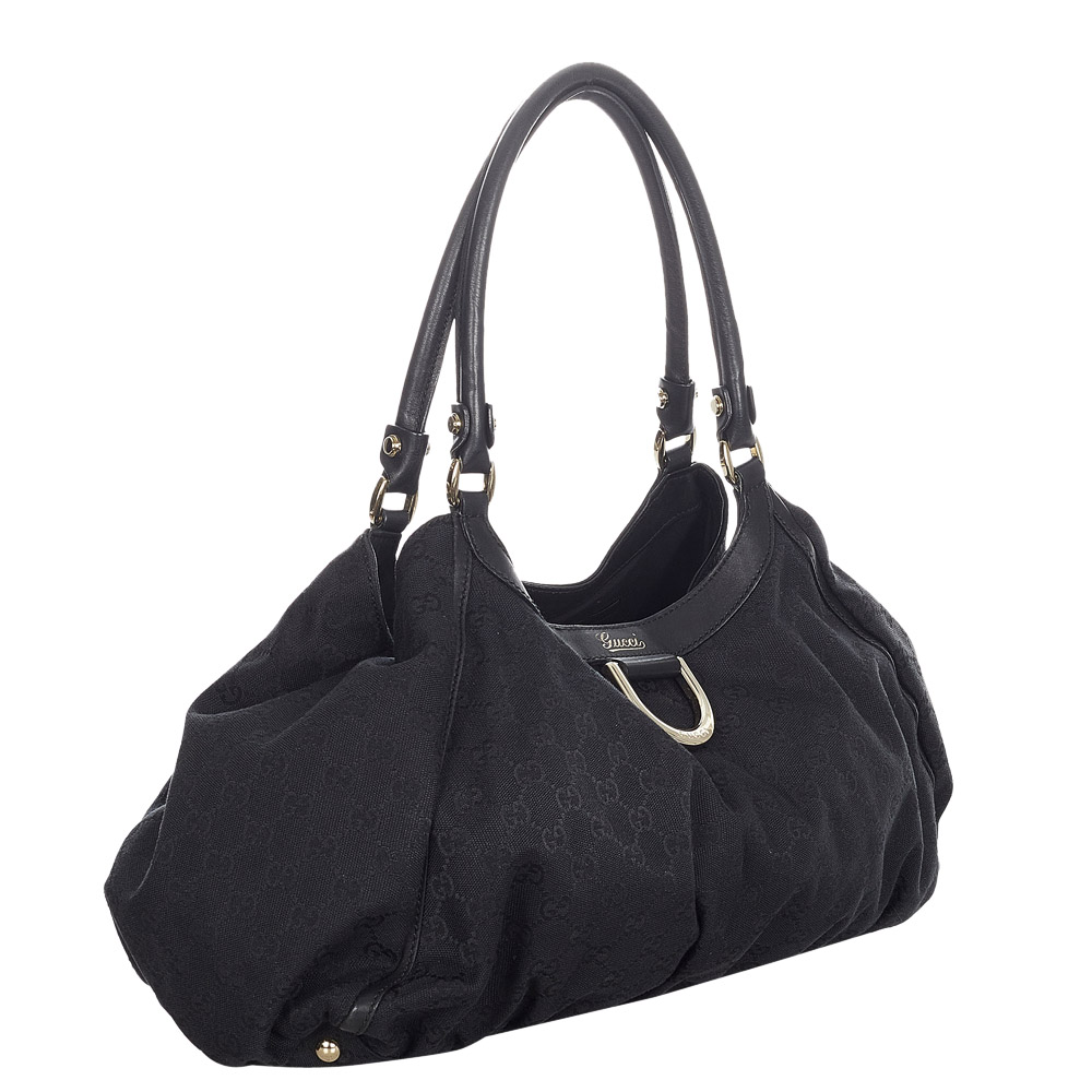 

Gucci Black Canvas Fabric Abbey D-Ring Shoulder Bag