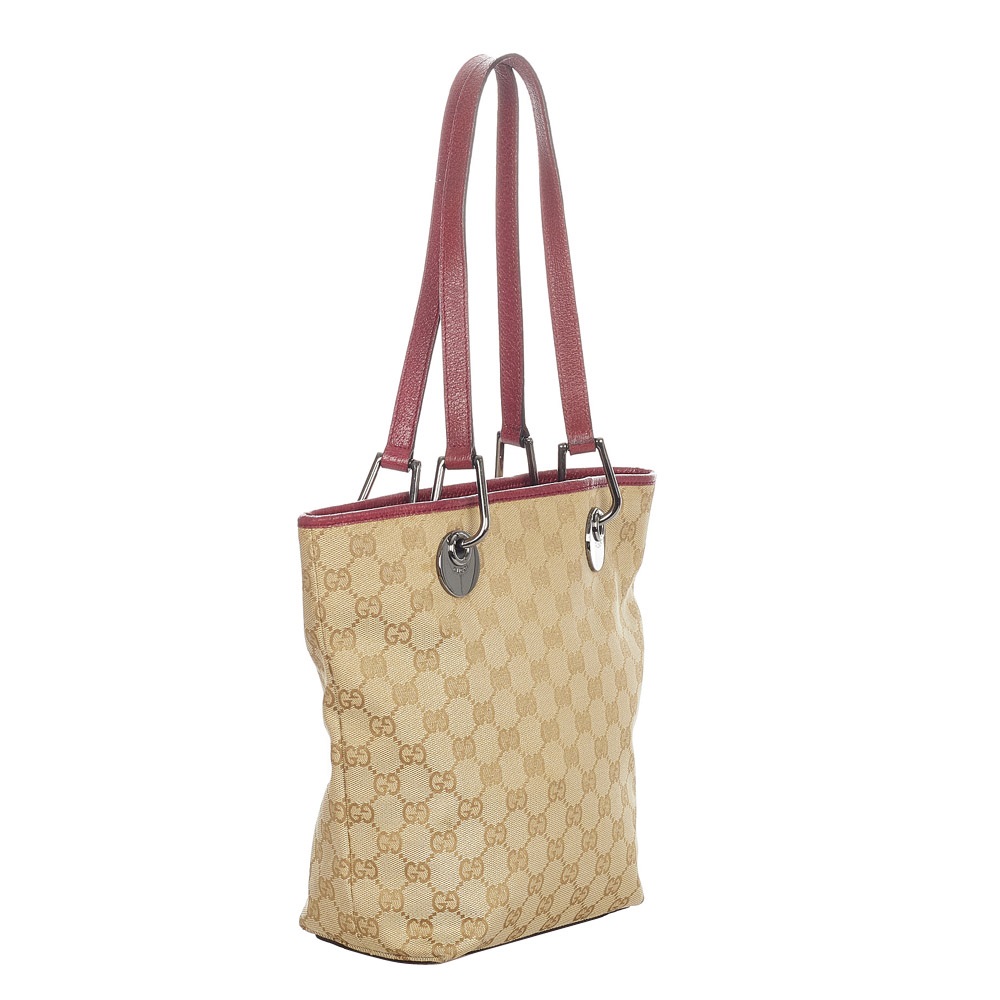 

Gucci Brown/Beige Canvas Fabric Eclipse Tote Bag