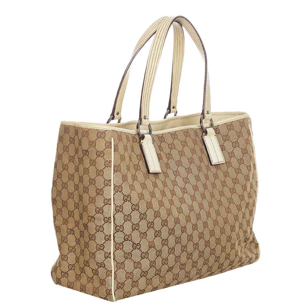 

Gucci Brown/Beige Canvas Fabric Tote Bag