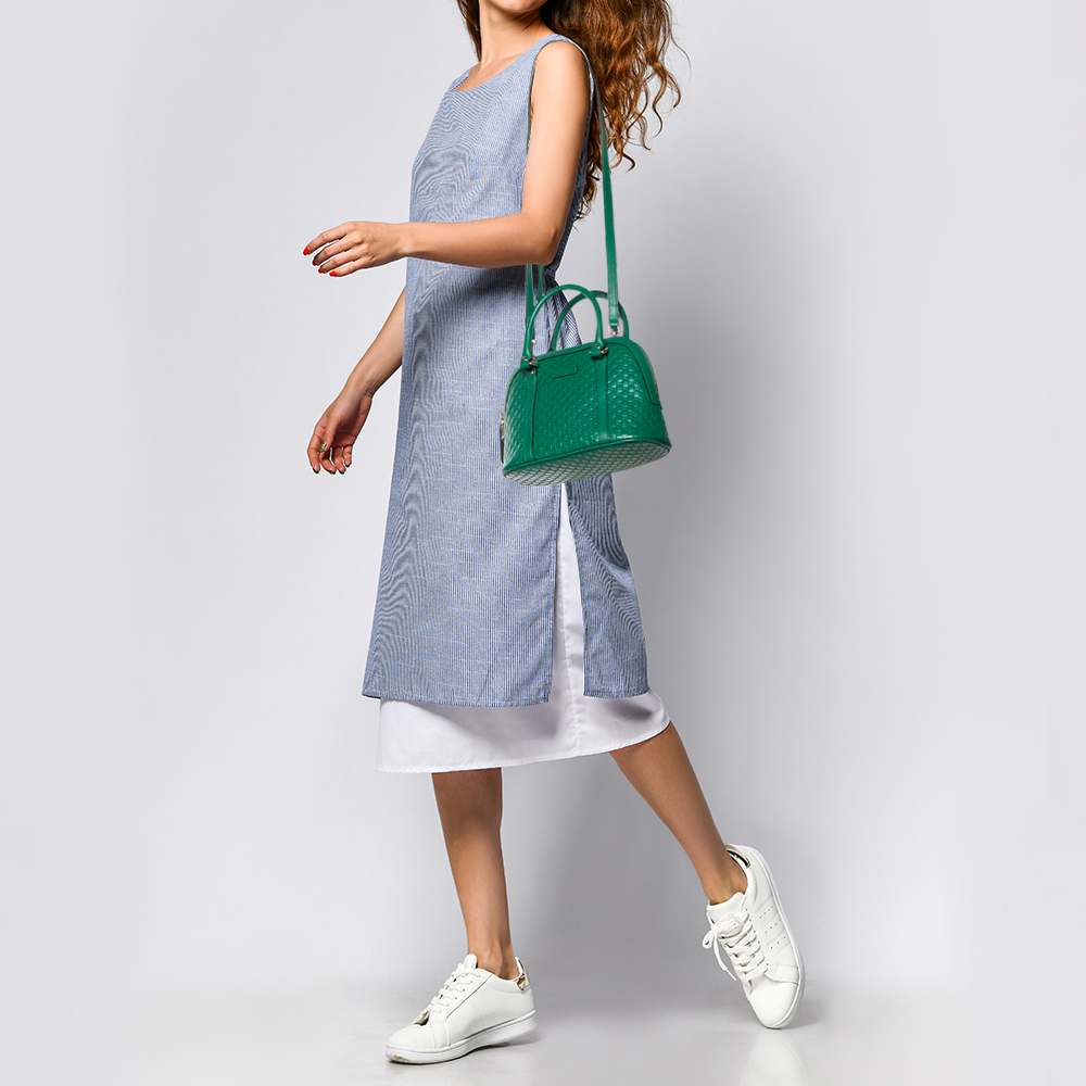 

Gucci Green Microguccissima Leather Mini Dome Bag
