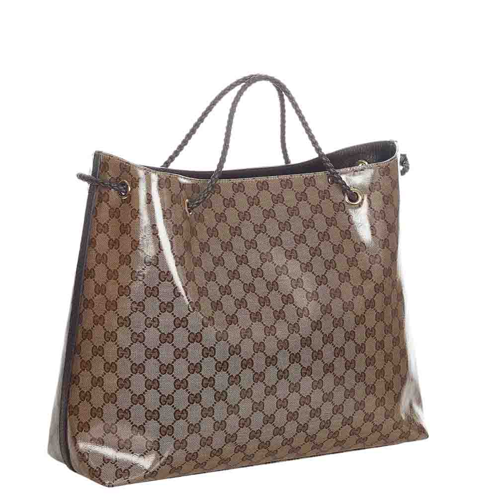 

Gucci Brown/Beige Coated Canvas Gifford Tote Bag