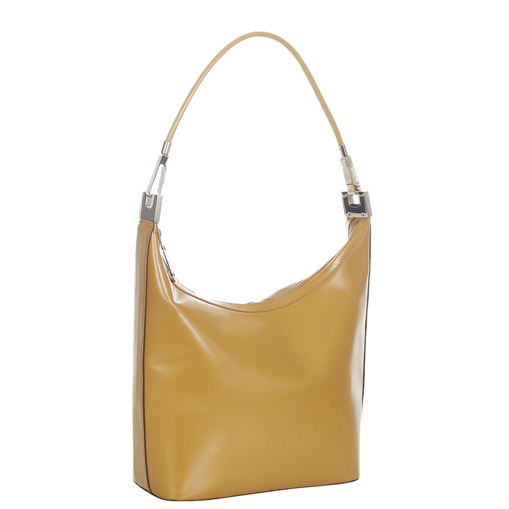 

Gucci Beige Patent Leather Shoulder Bag