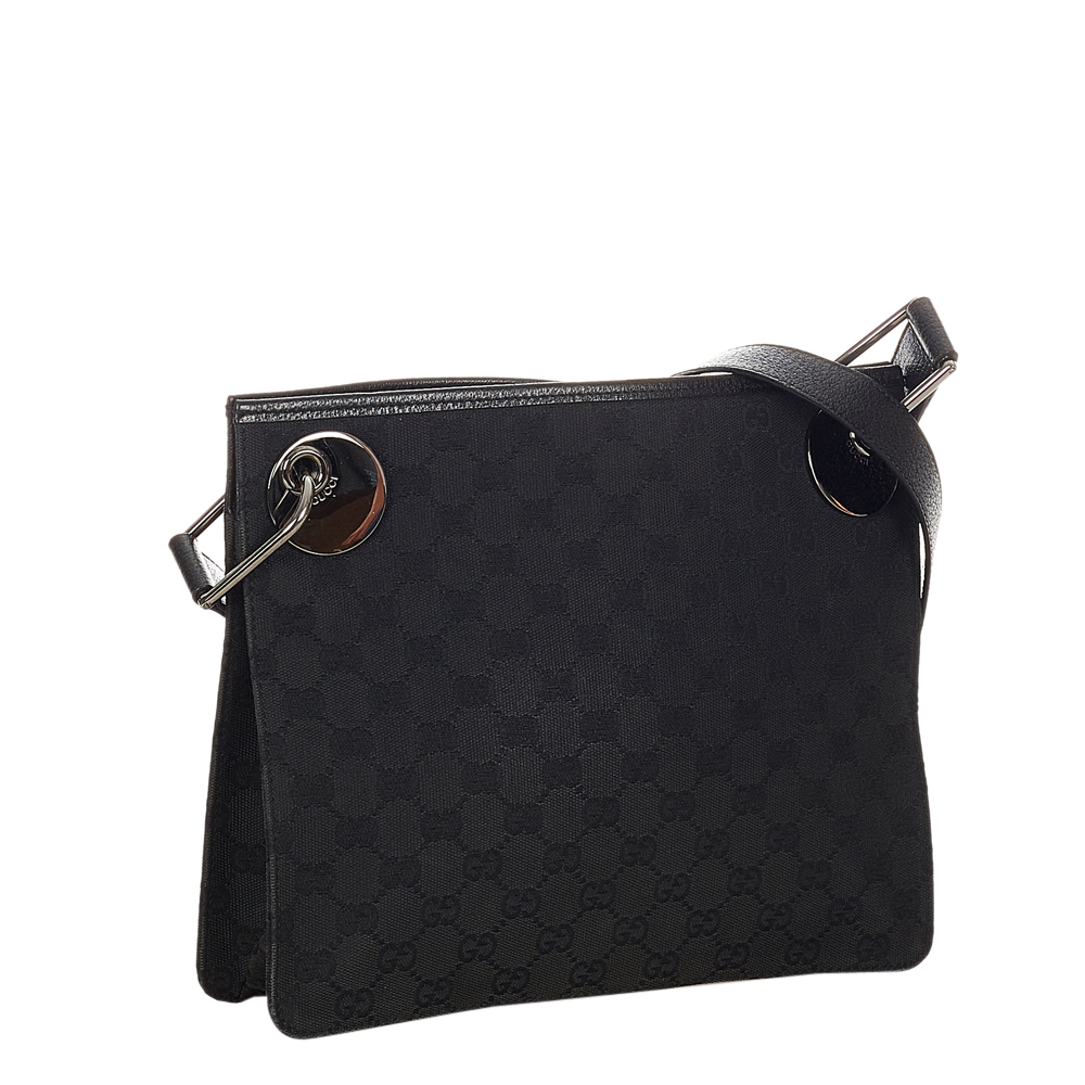 

Gucci Black Canvas Fabric Eclipse Shoulder Bag