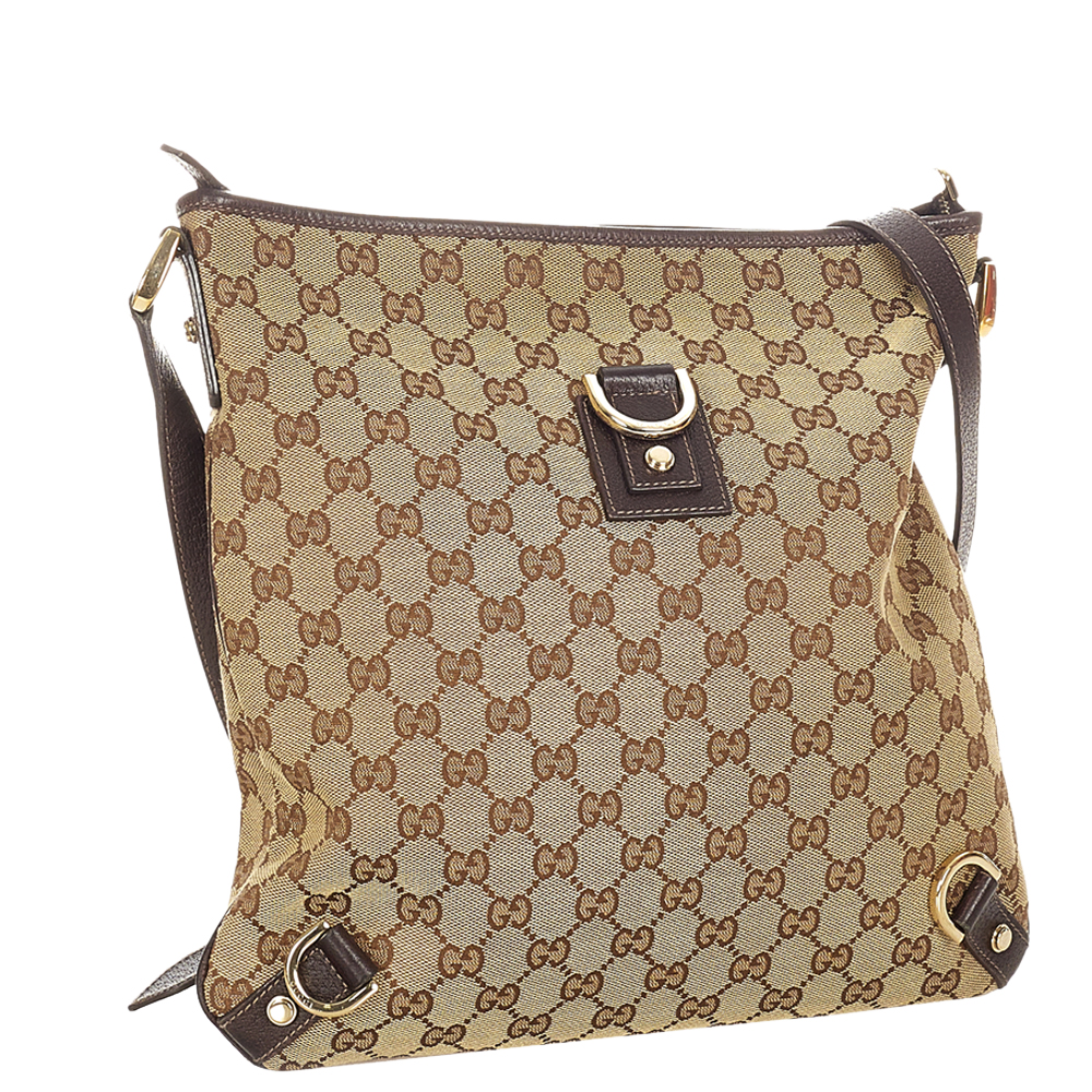

Gucci Brown/Beige Canvas Fabric Abbey D-Ring Shoulder Bag