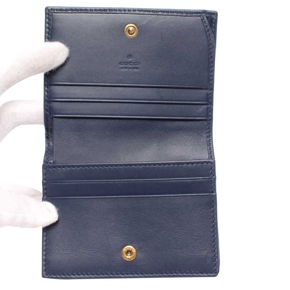 

Gucci Blue Denim GG Marmont Bi-fold Wallet