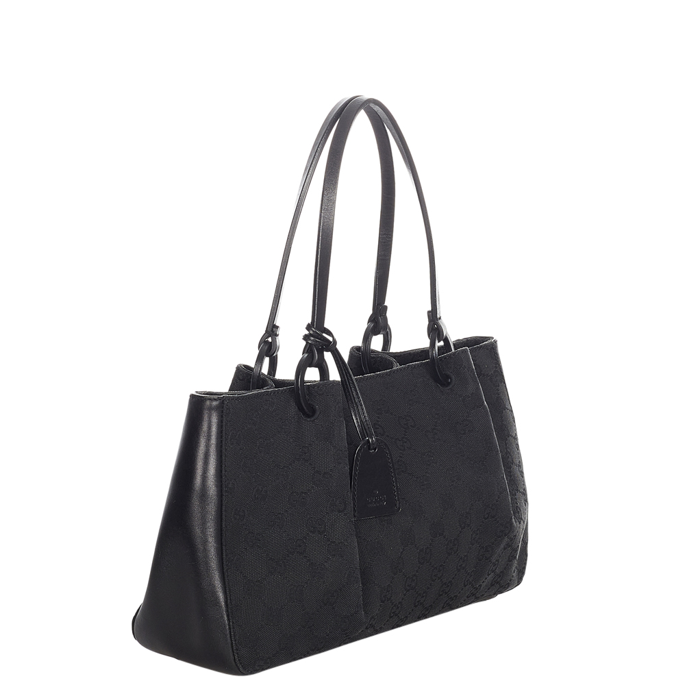 

Gucci Black GG Canvas Tote Bag
