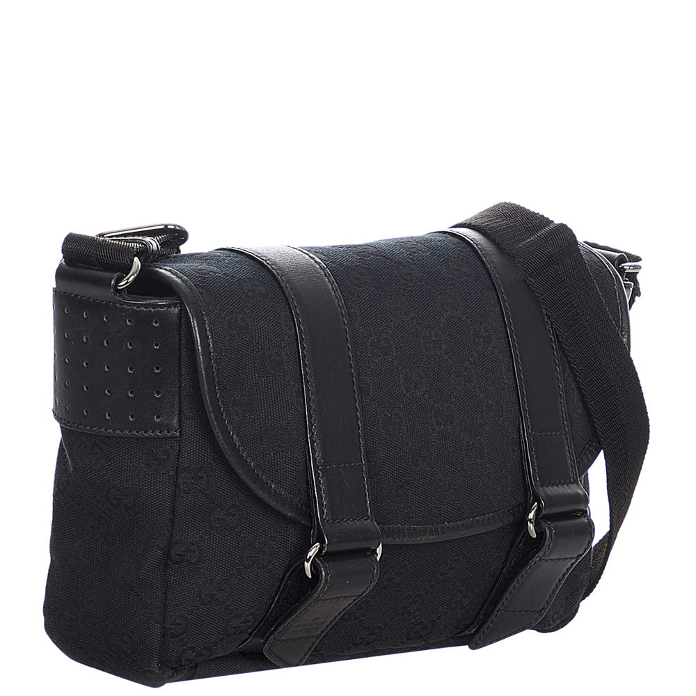 

Gucci Black GG Canvas Shoulder Bag