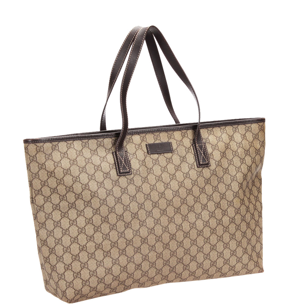 

Gucci Beige Canvas GG Plus Large Tote Bag