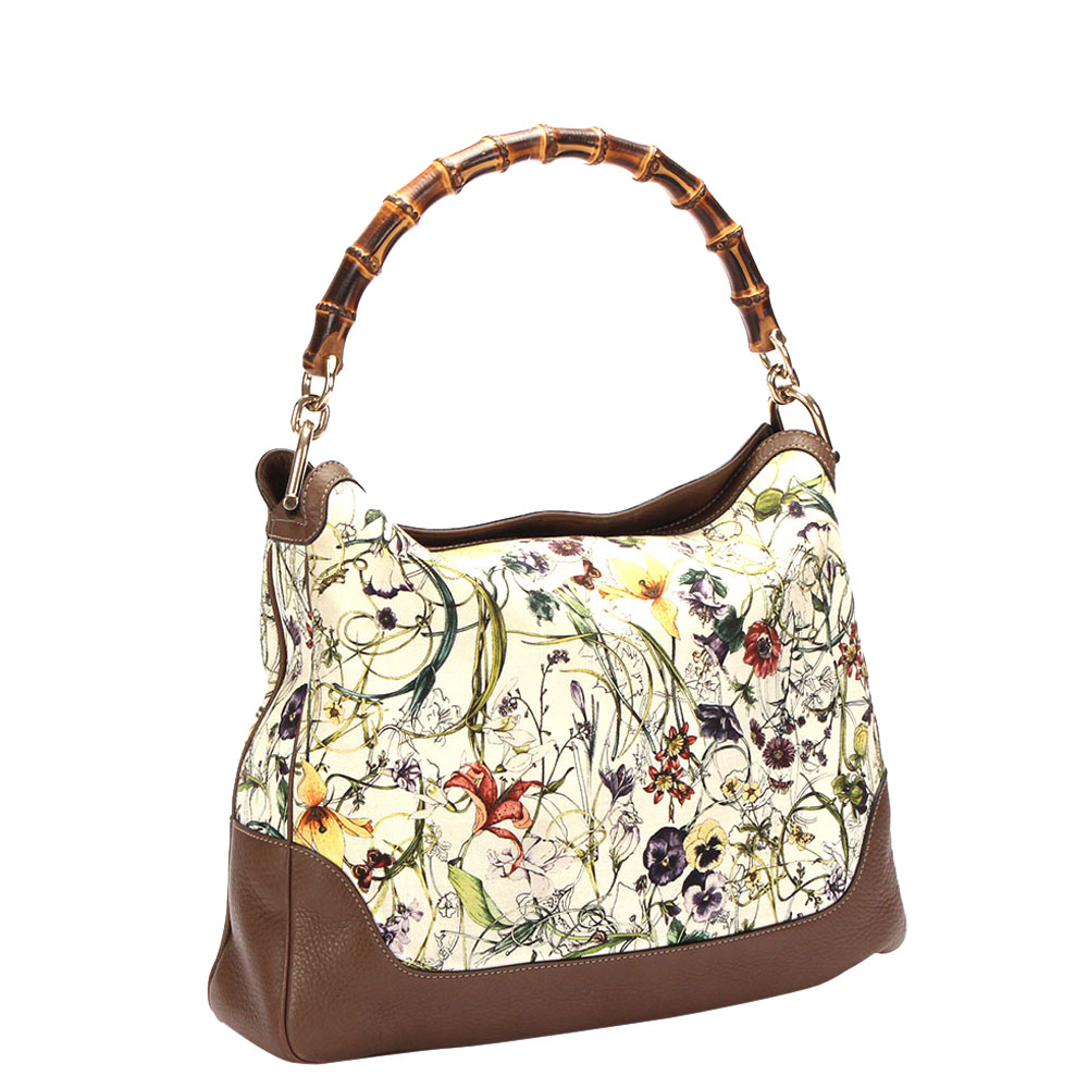 

Gucci Multicolor Floral Canvas Leather Tote Bag