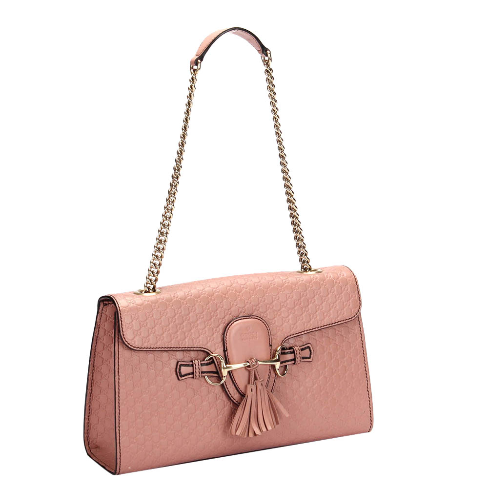 

Gucci Pink Leather  Emily Shoulder Bag