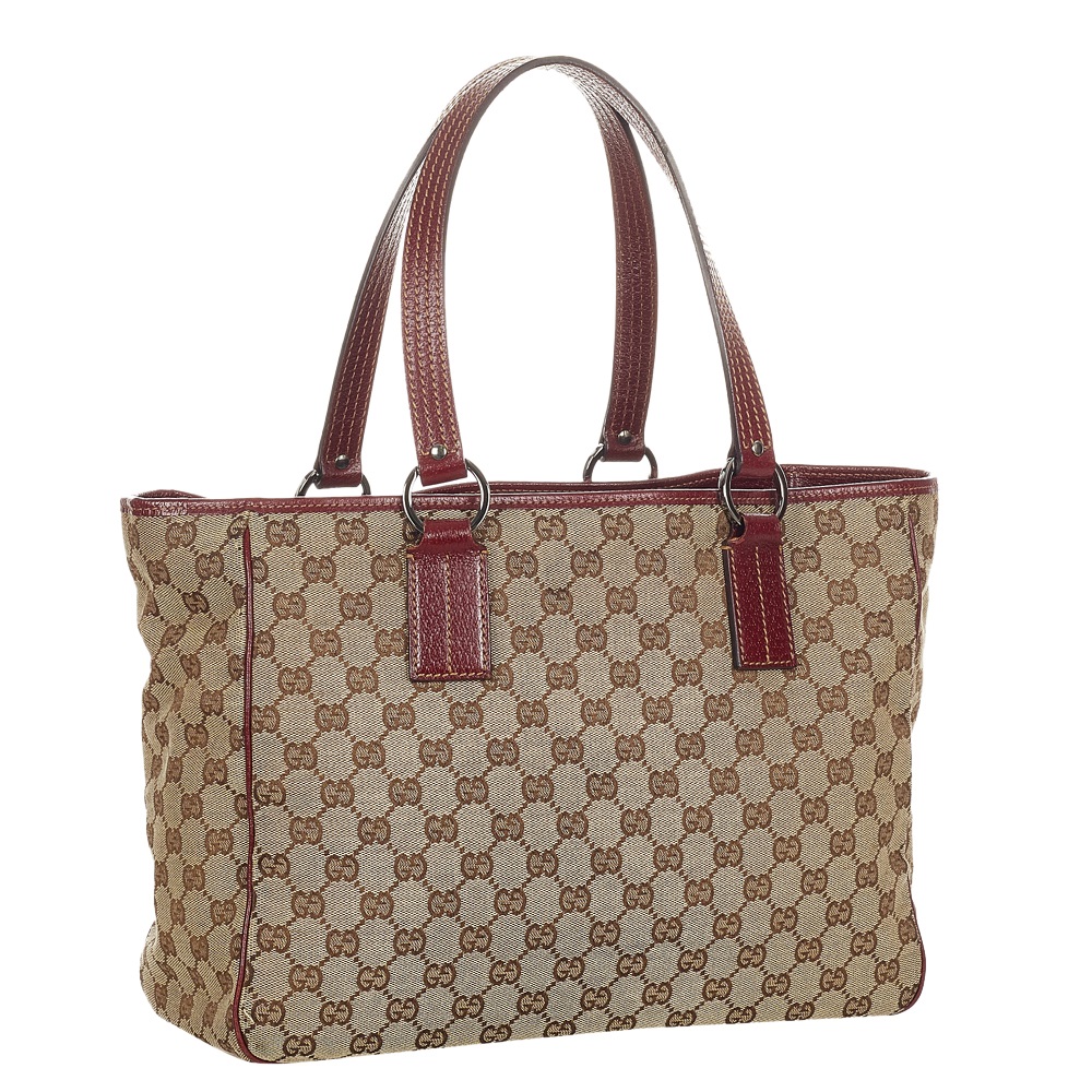 

Gucci Brown/Beige GG Canvas Fabric Tote Bag