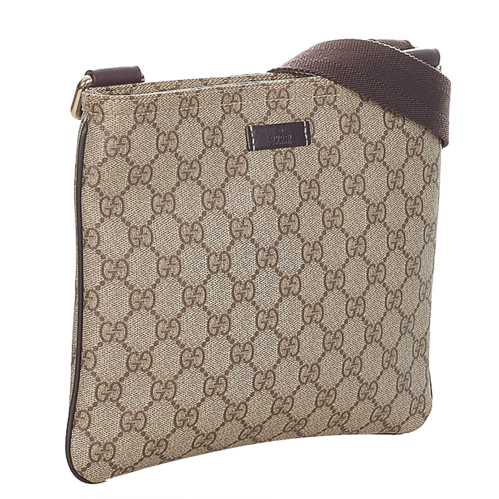 

Gucci Brown/Beige GG Coated Canvas Supreme Messenger Bag