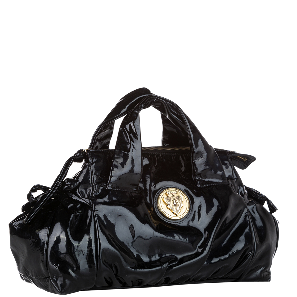 

Gucci Black Patent Leather Hysteria Bag