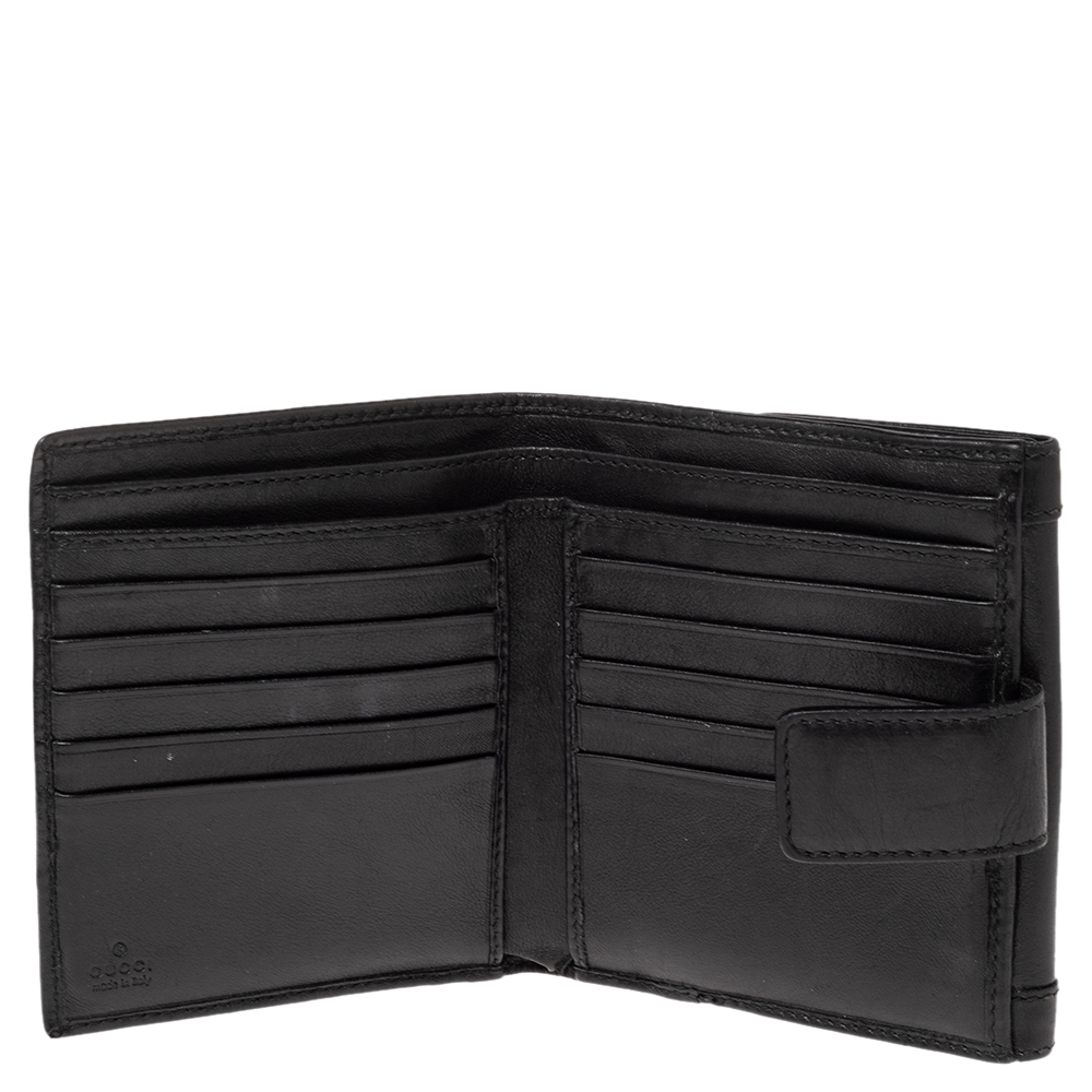 

Gucci Black Leather Babouska Compact Wallet
