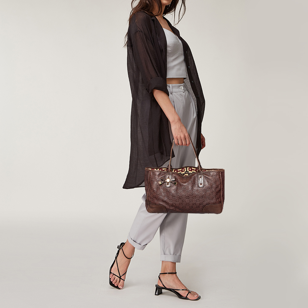 

Gucci Brown Guccissima Leather Princy Tote