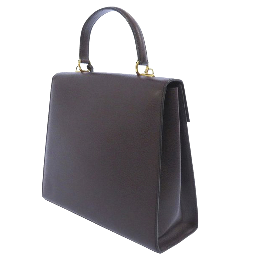 

Gucci Brown Leather Vintage Lady Lock Satchel Bag