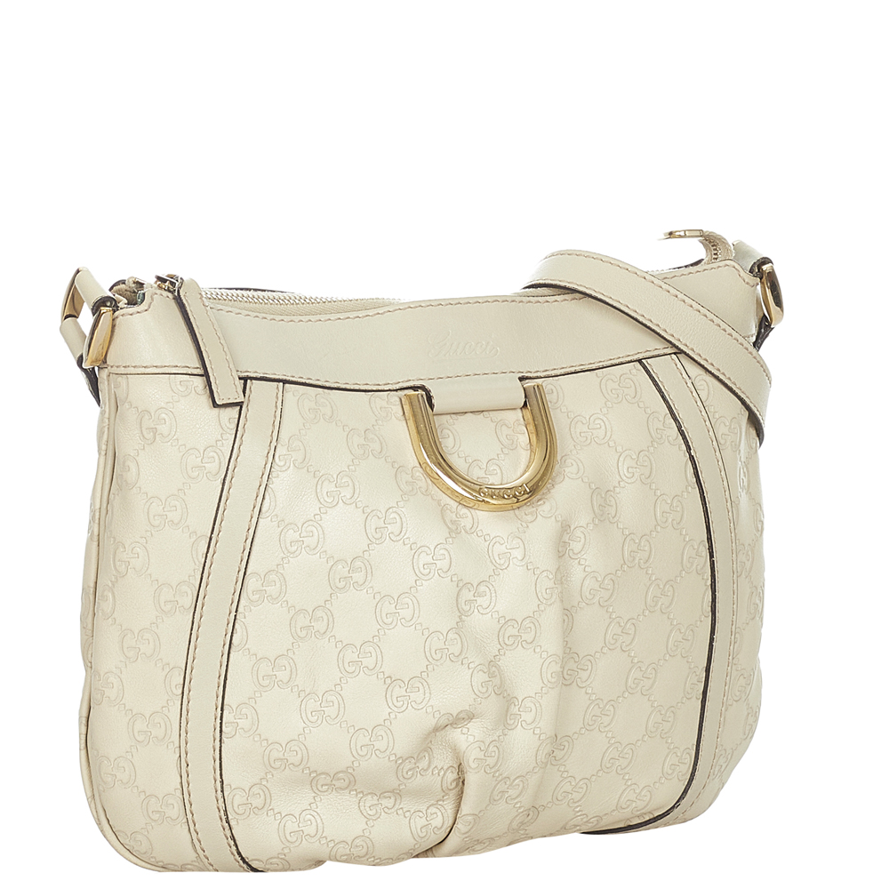 

Gucci White Leather Abbey D-Ring Shoulder Bag