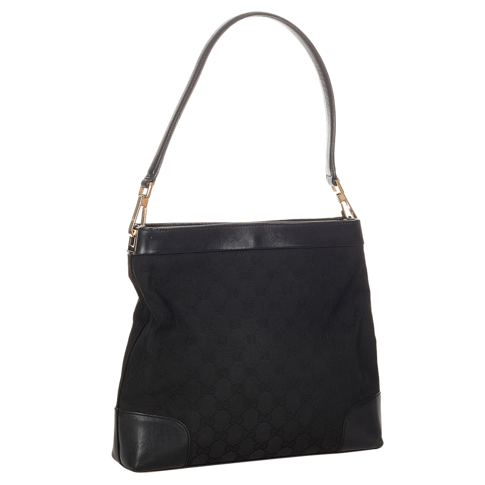 

Gucci Black GG Canvas Fabric Shoulder Bag