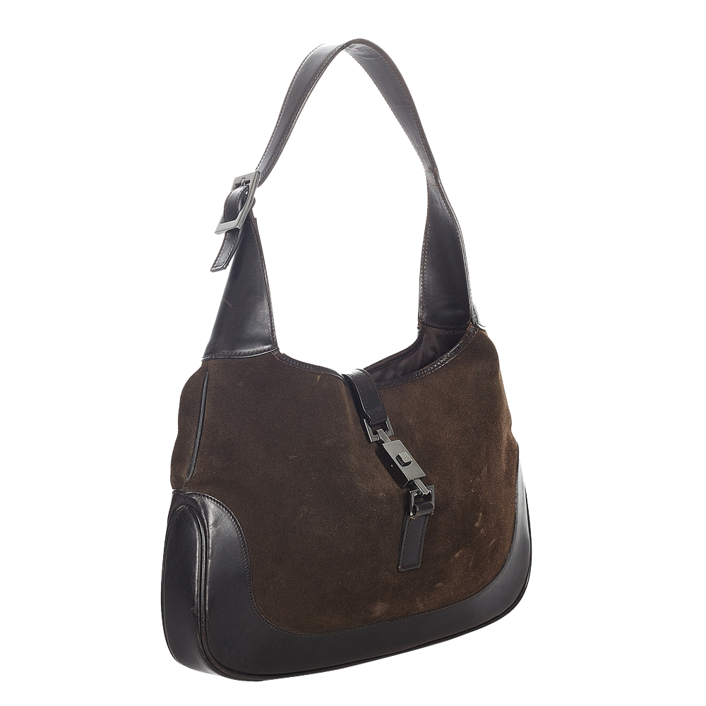 

Gucci Brown Suede and Leather Jackie Hobo Bag