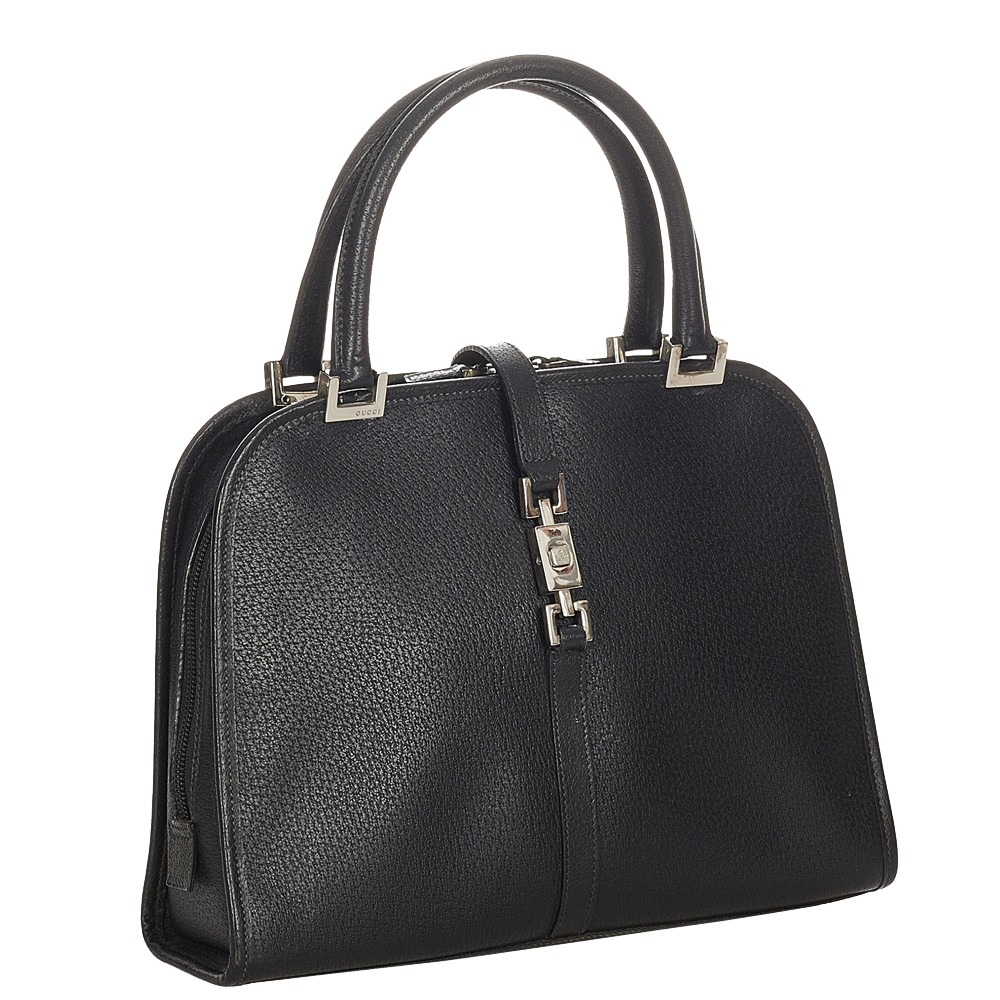 

Gucci Black Leather Jackie Satchel Bag