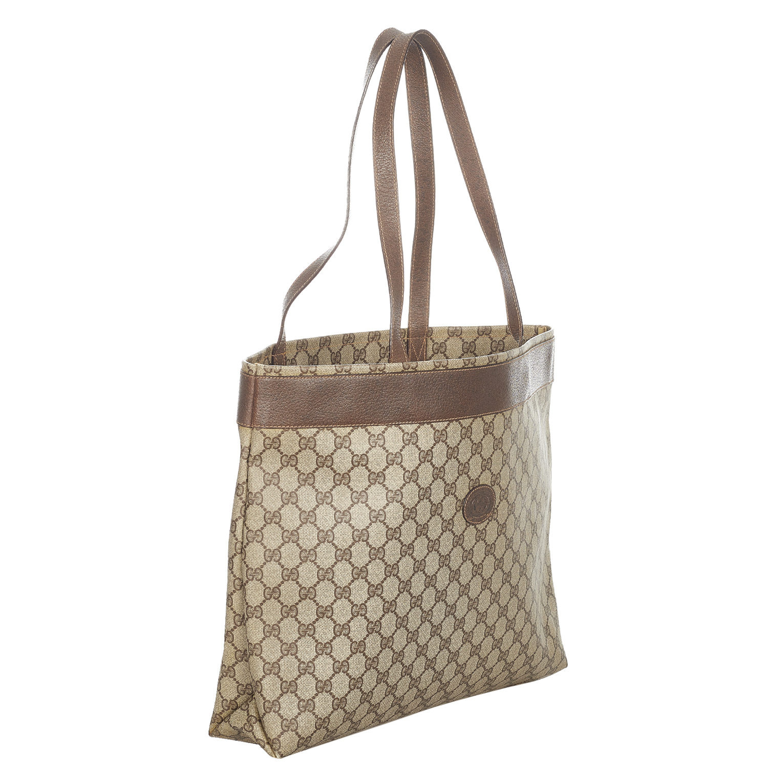 

Gucci Beige GG Supreme Canvas Tote Bag