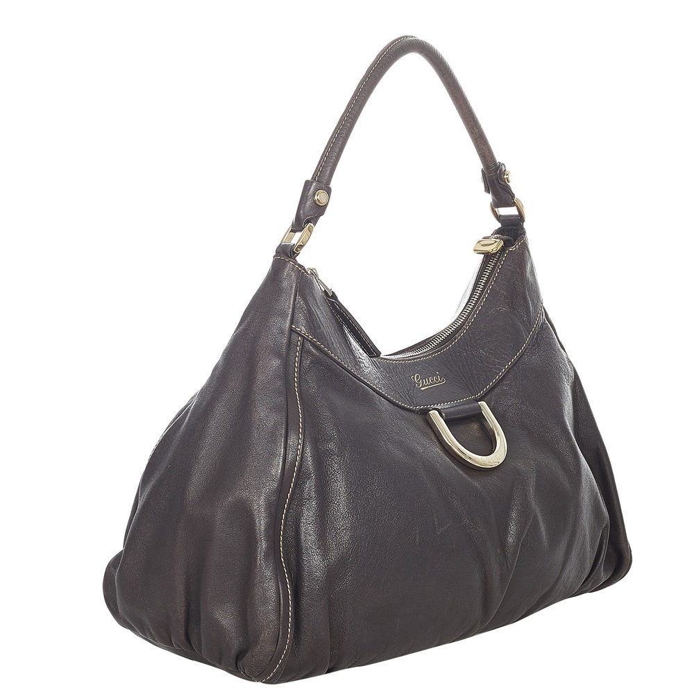 

Gucci Black Leather Abbey D-Ring Hobo Bag