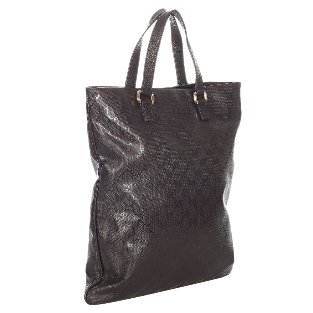 

Gucci Black GG Imprime Canvas Tote Bag