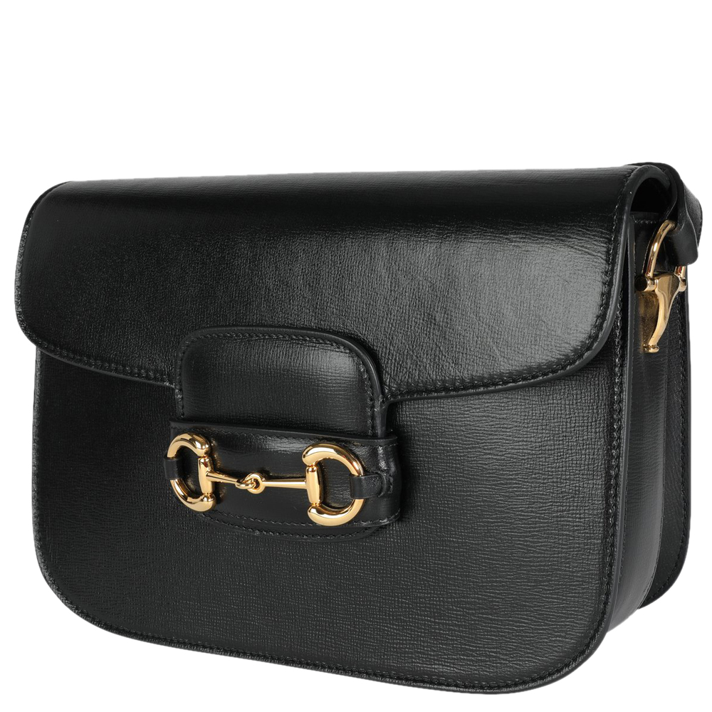 

Gucci Black Textured Leather Horsebit 1955 Shoulder Bag