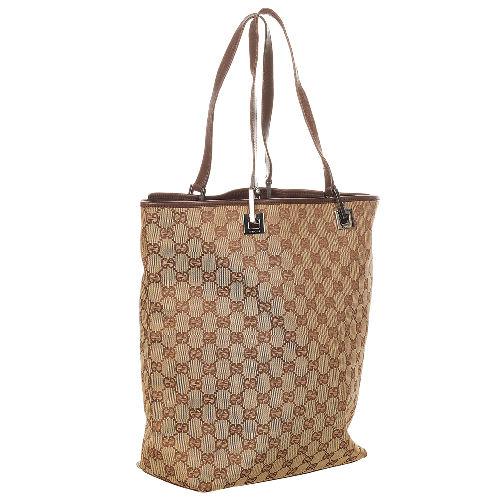 

Gucci Brown/Beige Canvas Fabric Tote Bag