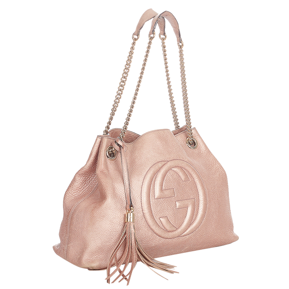 

Gucci Pink Calf Leather Soho Chain Shoulder Bag