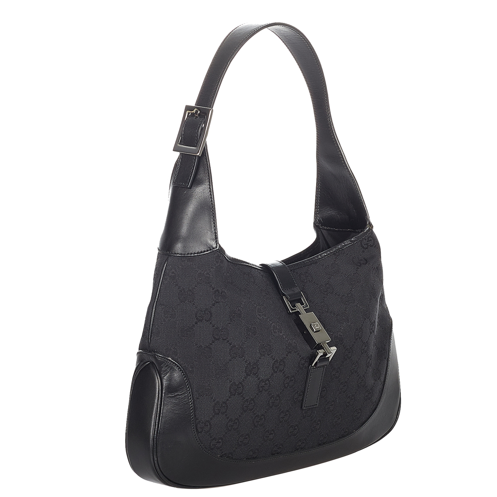 

Gucci Black Canvas Fabric Jackie Shoulder Bag