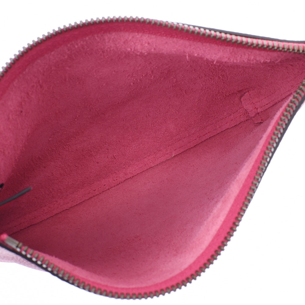 

Gucci Pink Leather Logo Zip Pouch Bag