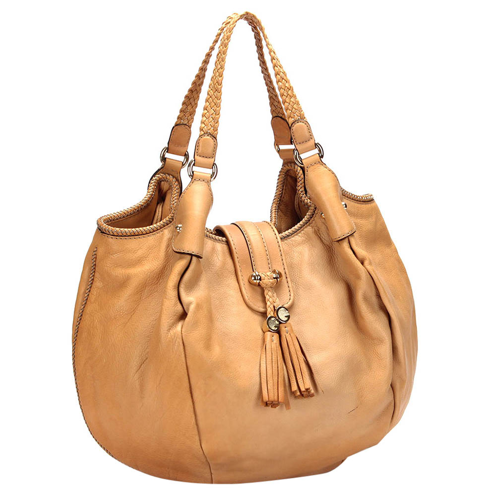 

Gucci Brown Leather Marrakech Hobo Bag